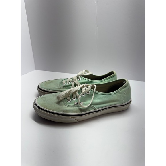 Vans Authentic Sneakers Women's Canvas Mint Green Low Top Lace Up Casual Shoes - Picture 1 of 5
